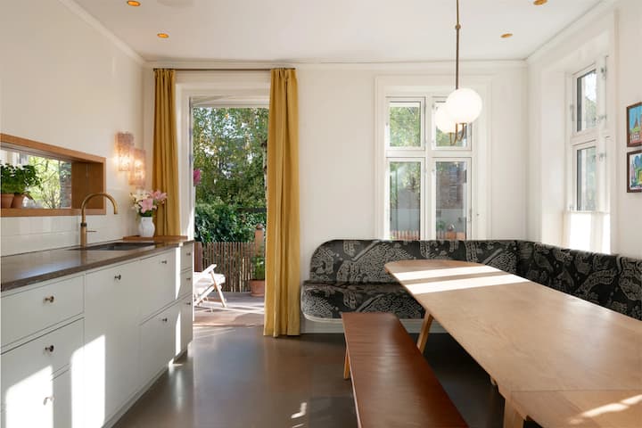 Design Apartment With Garden View & Fireplace - Copenhagen