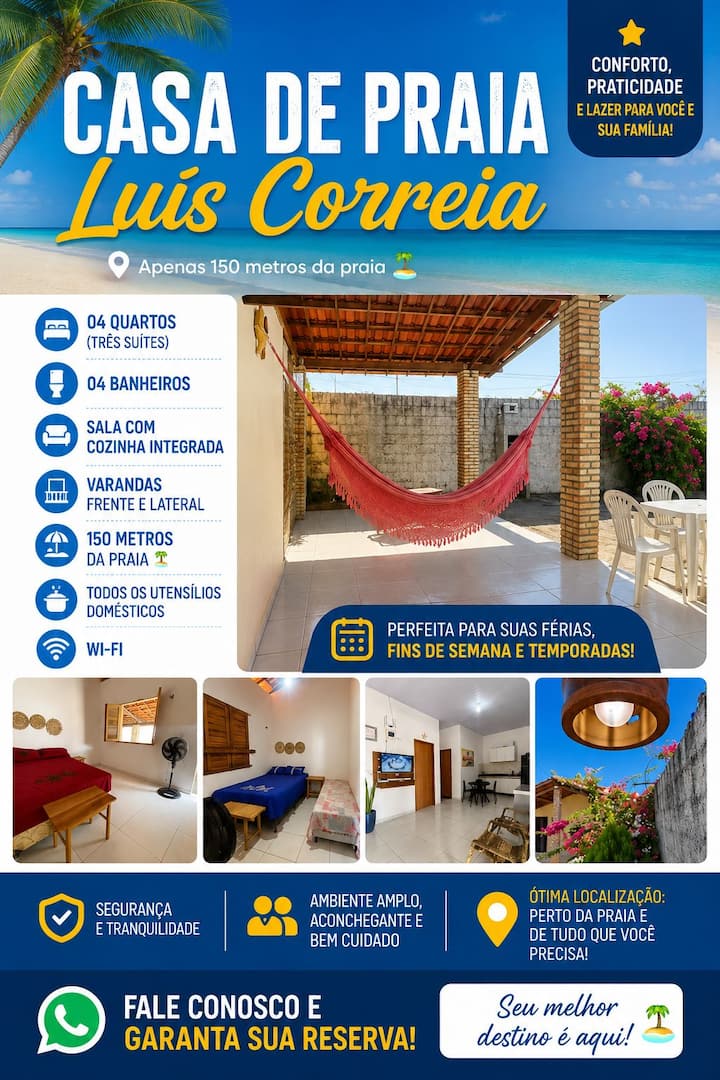 Casa De Praia Aconchegante Perto Do Mar - Luís Correia