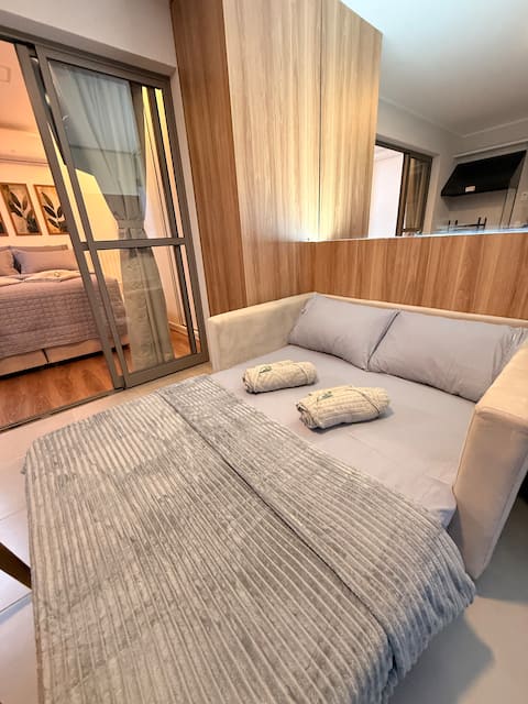 Popular Airbnb listing: Family Studio, 7km AirPort-GRU, Garage, Gym, Pool in Guarulhos