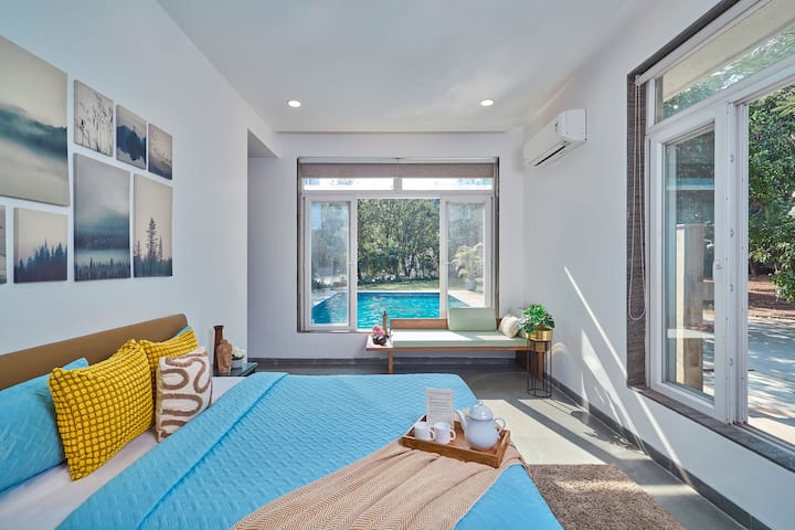 3 Bdr Veg Only Pet Friendly Home -Karjat With Pool - Matheran