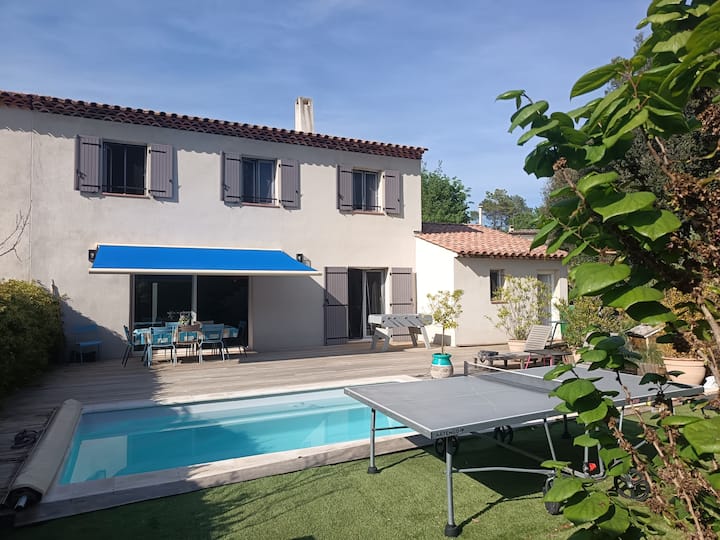 Maison Climatisée Avec Piscine, 6 Personnes - Roquefort-les-Pins