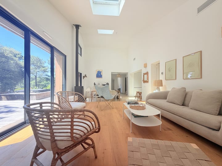 Villa Moderne Climatisée Pour 10 - Spa Proche Lac - Carcans