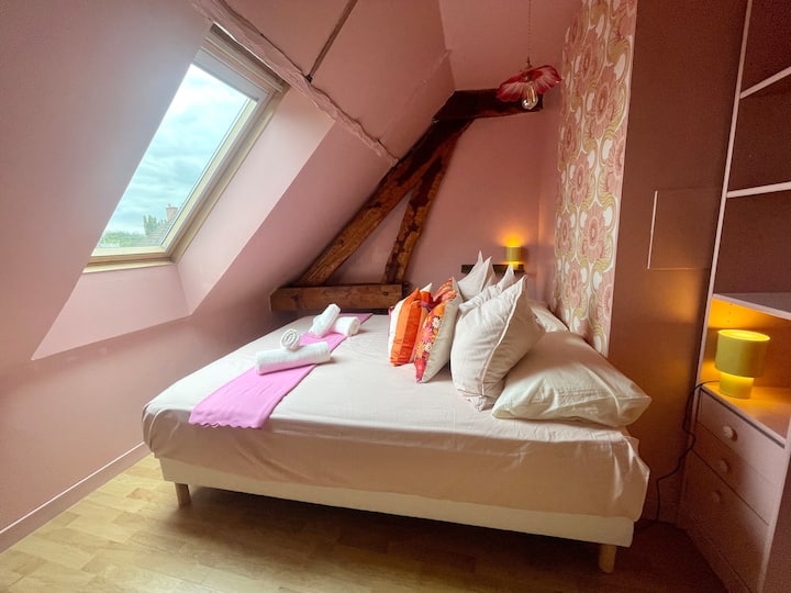 La Suite Twiggy, T2 Vintage 70’s, Centre Beauvais - Beauvais