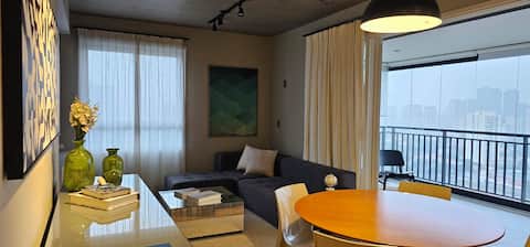 Top Airbnb: 63sqm Design Loft Berrini/WTC: Iconic Bridge View em Itaim Bibi