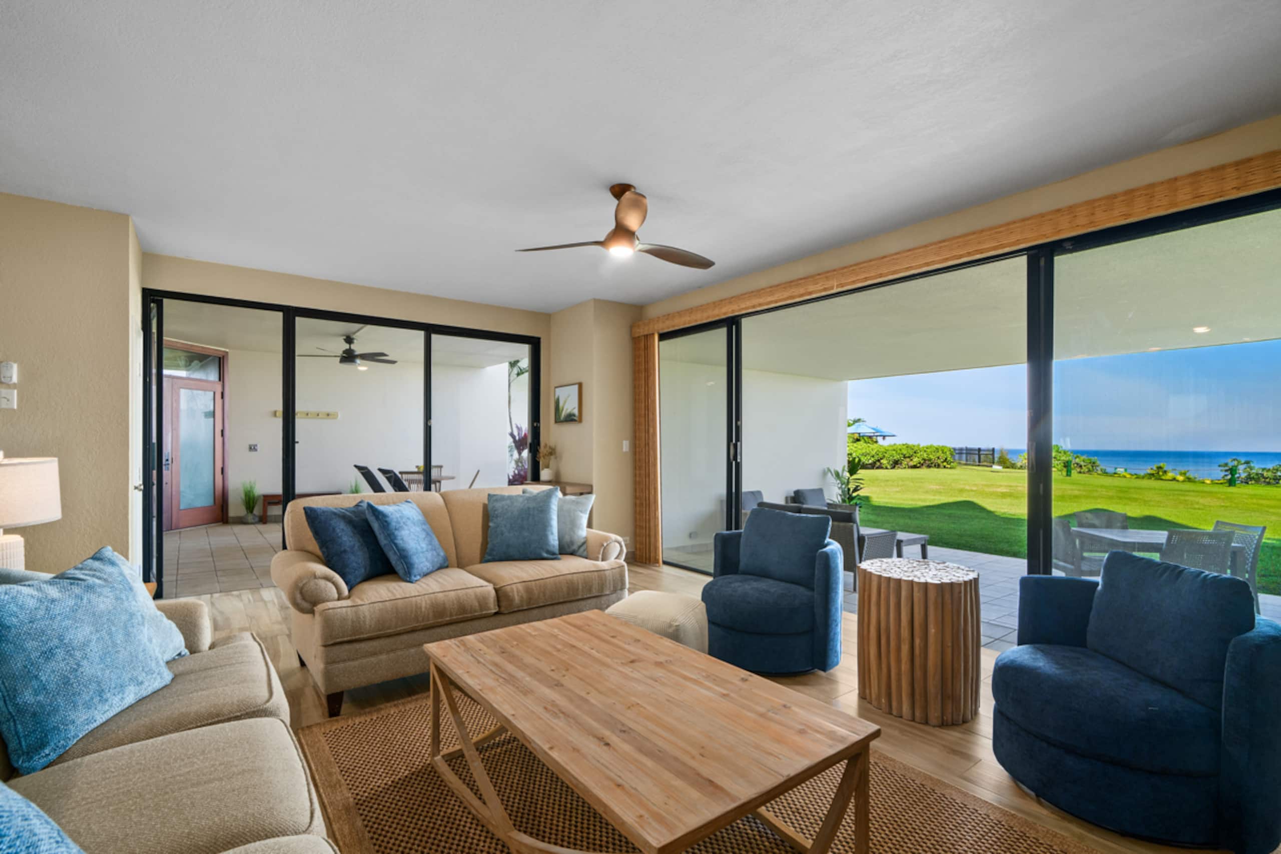Private serene 2/2 ocean view and AC - Puu Poa 102 - Image 2