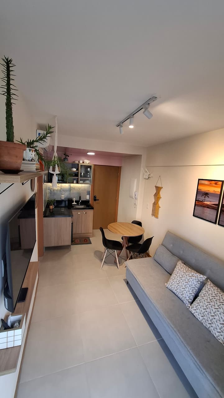Xodó Do Porto, Porto Da Barra. Lindo Apê 1/4 Sala - Brazilië