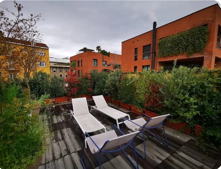 Terrazza Privata 100mq | 7 M S.centrale | 7 Guests - Milan