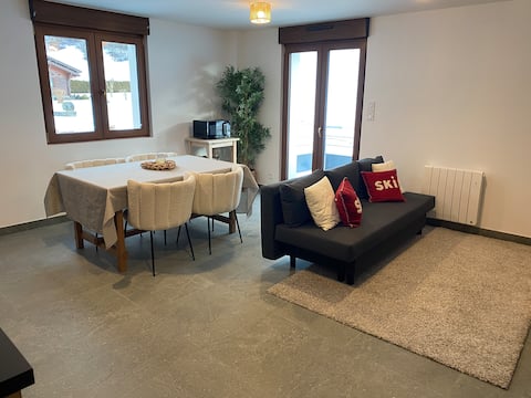 Propriété Airbnb réussie: New two-room family apartment with Dent D'Oche view à Bernex