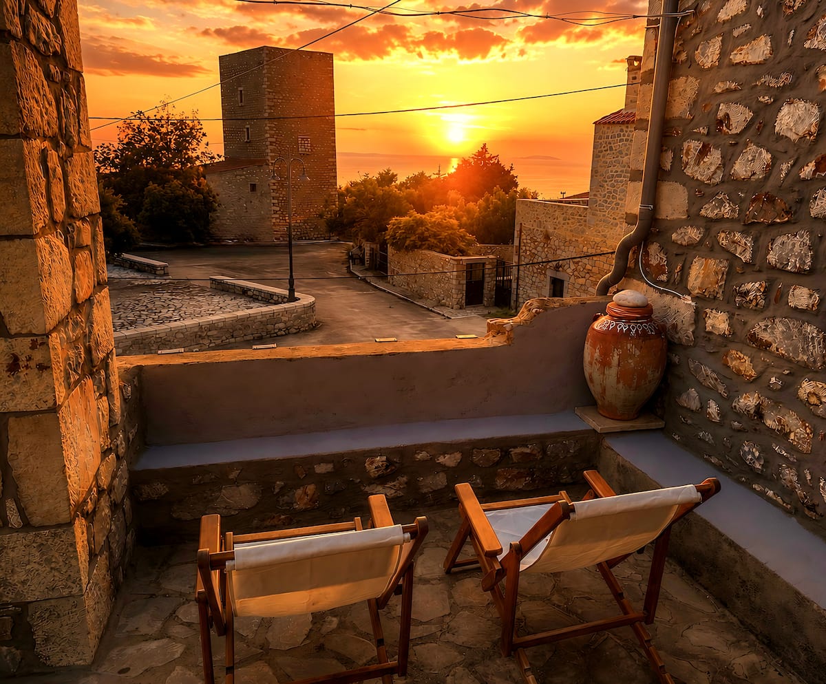 Diak's Tower at sunset