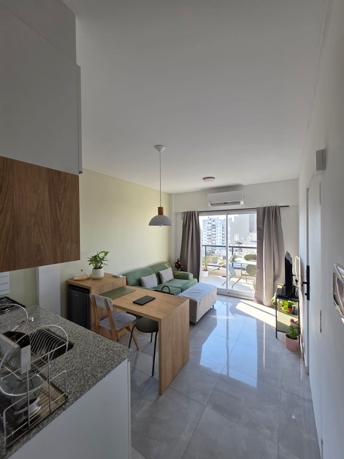 Квартира с 1 спальней, балконом и видом на город в Villa Urquiza