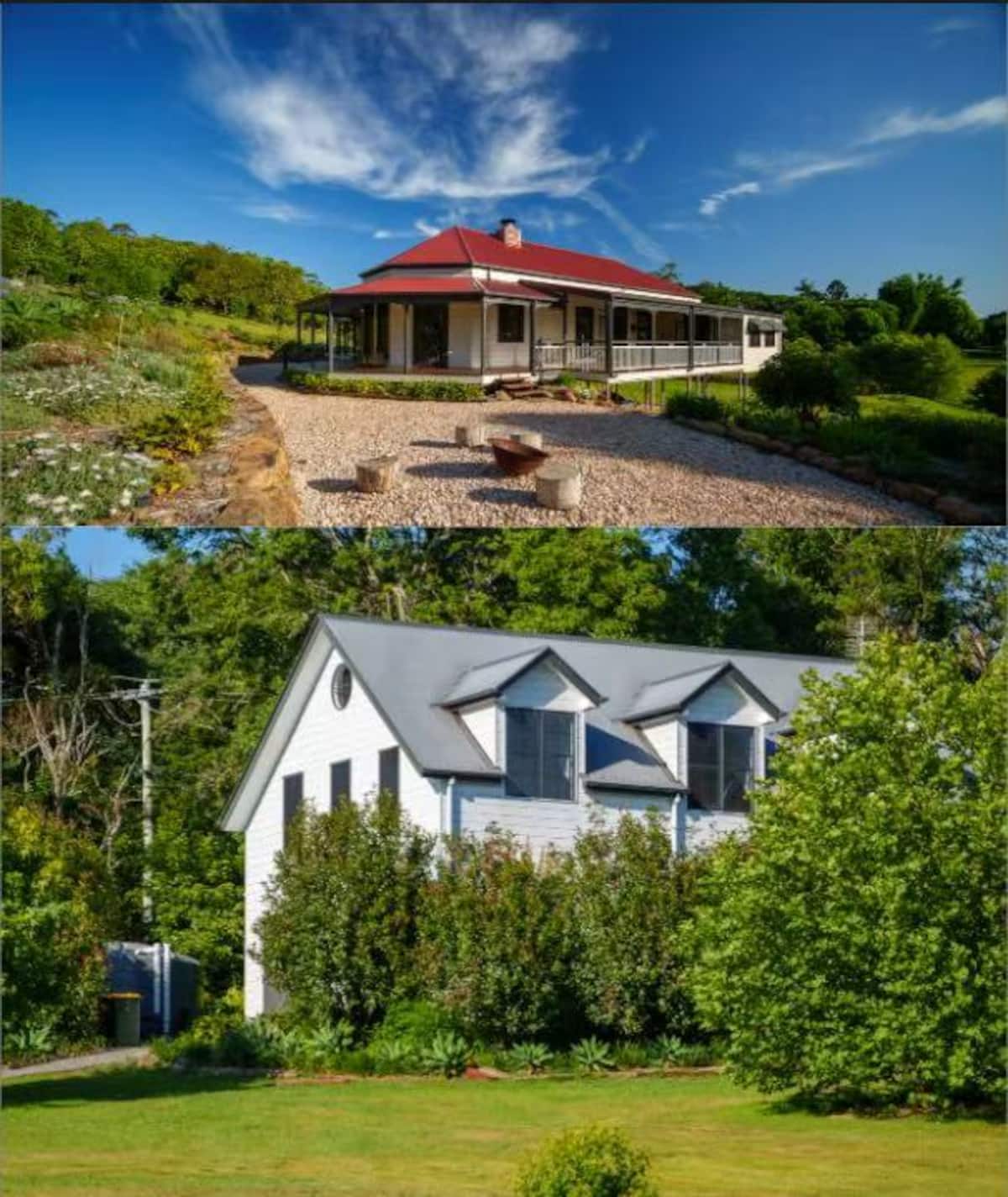 5 Acre Lakefront Estate with Two Dwellings — photo via the host's Airbnb listing