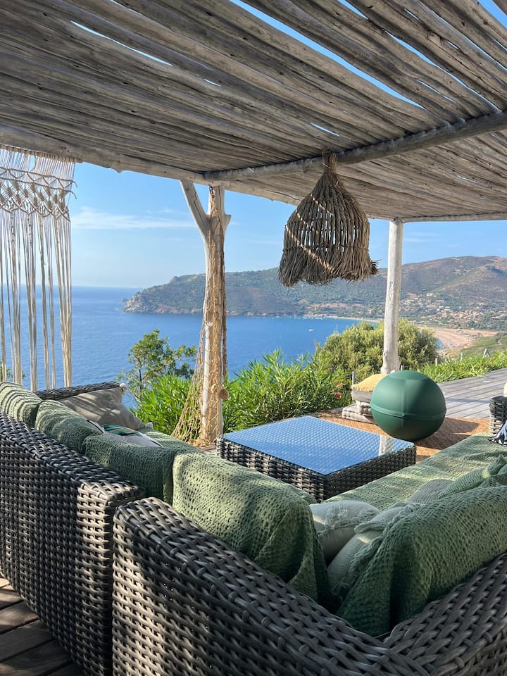 Villa Lava Vue Mer 180° Piscine Privée Solarium - Ajaccio