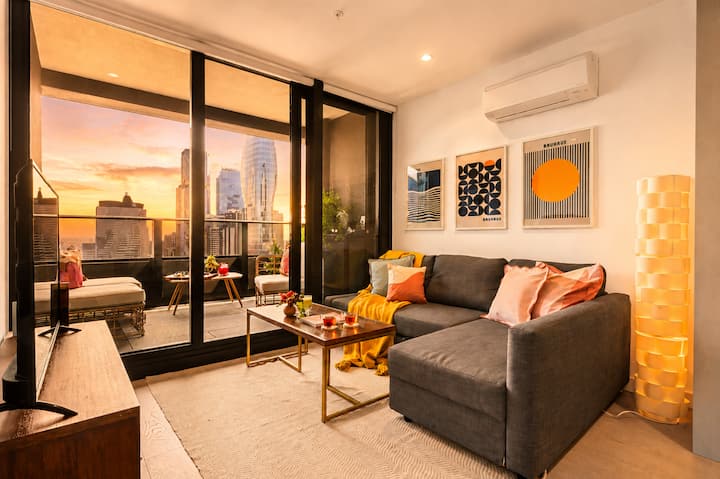 Lvl 35 Observatory Balcony| Jacuzzi, Steam&sauna - Melbourne