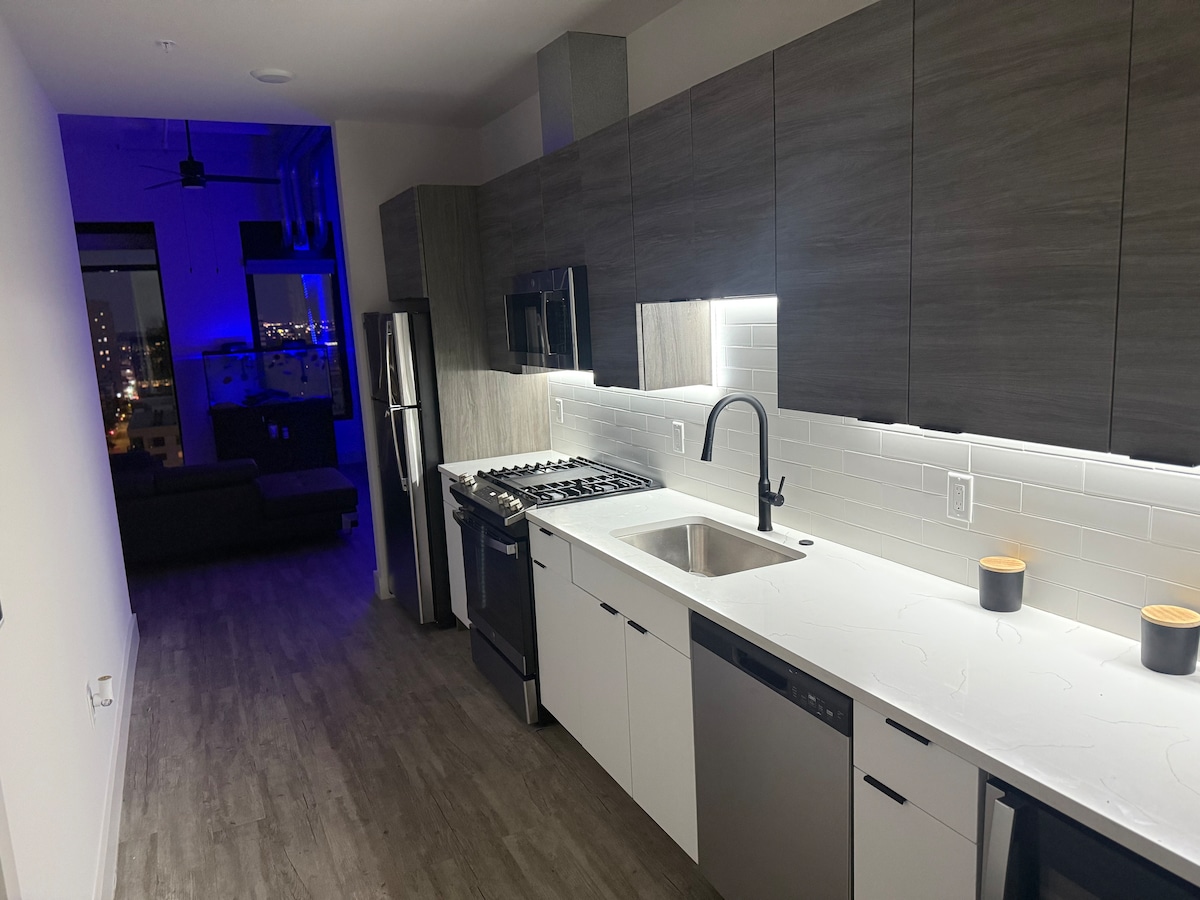 Illustration of Luxury High-Rise Living In Downtown City Center