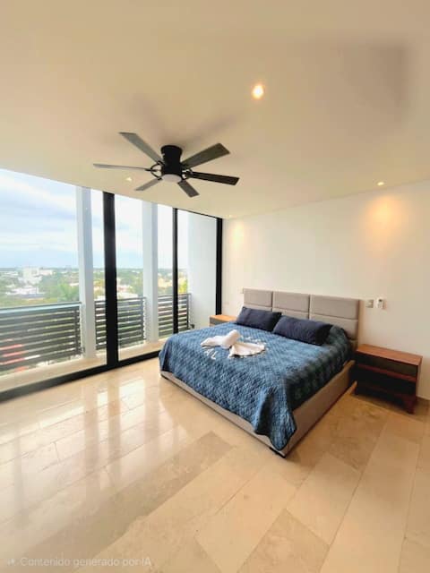 Top Airbnb: Apartment with Pool in Nia Towers "Mexico" in Fraccionamiento San Ramón