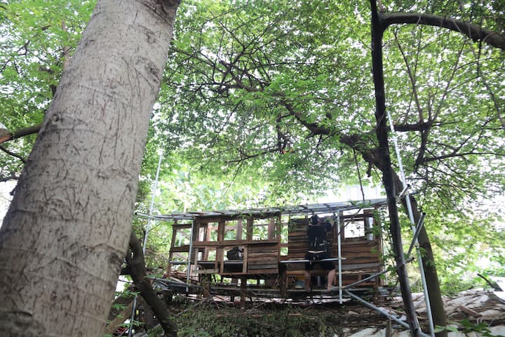 Nhà Bay.  Một Chiếc Cabin Gỗ đượC đưA Lên Trên - Vietnam