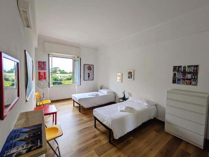 habitación doble con dos camas individuales