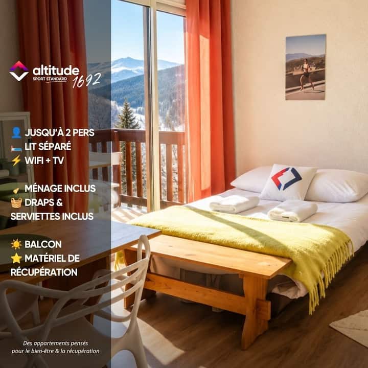 Altitude 1692 - Studio Avec Balcon Ensoleillé - Font-Romeu-Odeillo-Via
