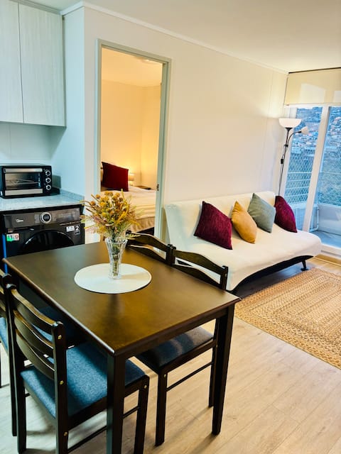 Successful Airbnb property: Modern 1 bedroom 1 bathroom with balcony, parking and WiFi in Viña Del Mar