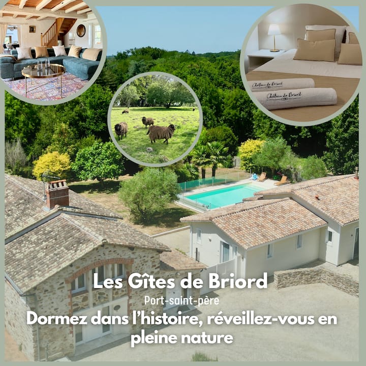 2 Maisons + Piscine Privée - 18 Personnes. Briord - Port-Saint-Père