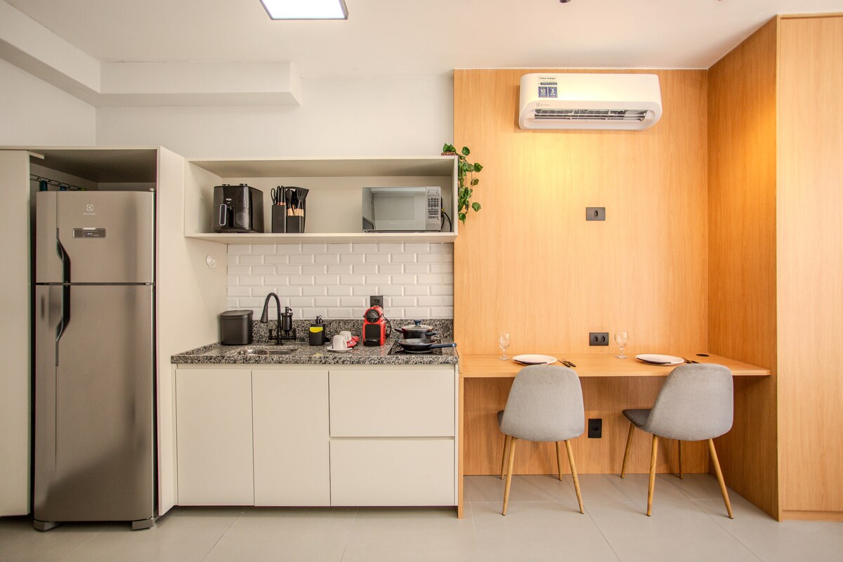 Airbnb em destaque: Complete Studio in Pacaembu | 5 min to Barra Funda Subway Station em Santa Cecília