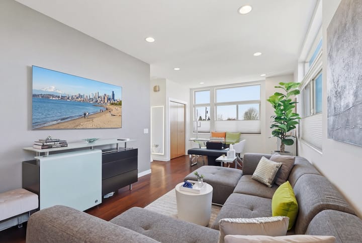 Luxe Alki Stay | Rooftop Deck Bbq | Parking | A/c - Seattle, WA