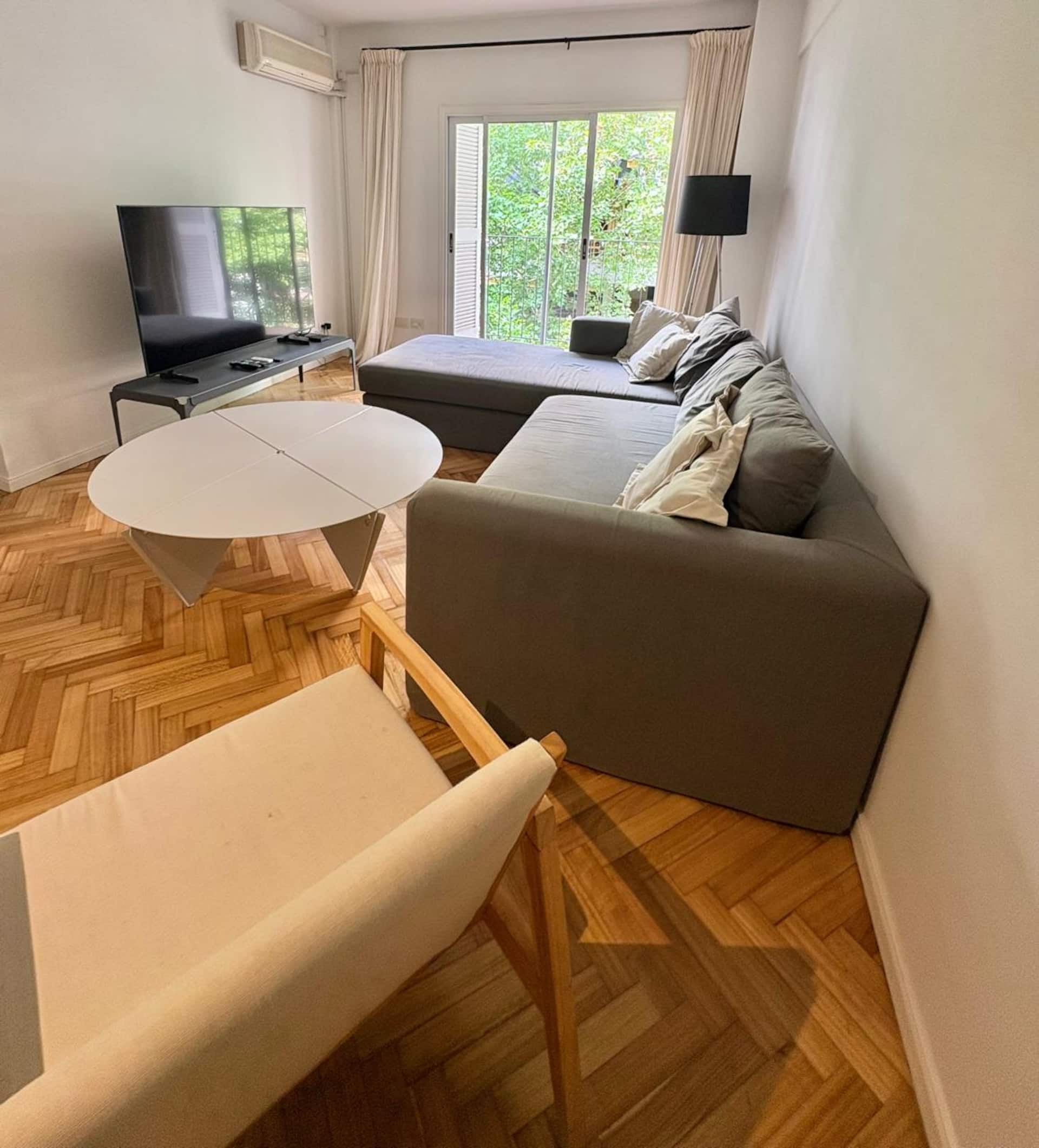 Apartamento de 1 quarto com varanda em Palermo