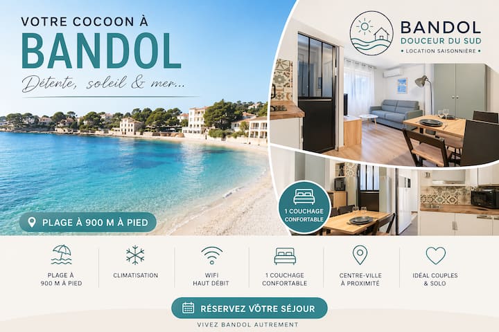 Studio Parking Privé, Proche Plages Et Commerces - Bandol