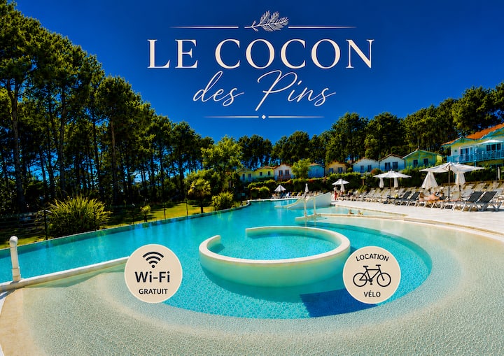 Le Cocon Des Pins. Piscine Lagon Et Océan à Vélo - Lacanau