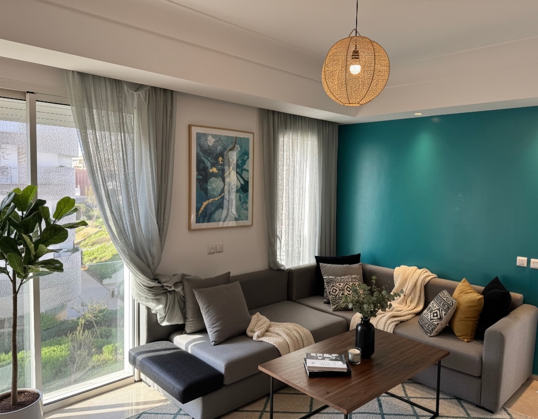 Rental unit in Casablanca  New  1 bedroom  1 bed  2 baths