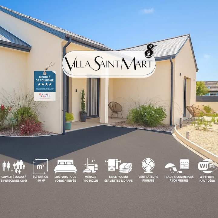 Villa Saint Mart8 Perstout Inclusplage à 500m - 格蘭佛
