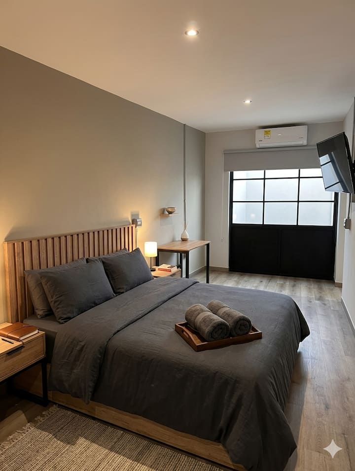 Chill Coral Apt 2br W/ac/kitchen In Laureles Mde - Medellín