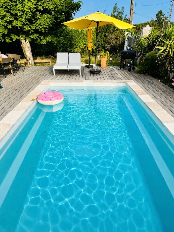 Maison 4 Chambres, Jardin, Piscine Chauffée. - Royan
