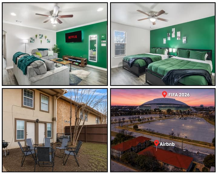 Private Fenced Yard | Walk To At&t + Globe Life! - 阿靈頓