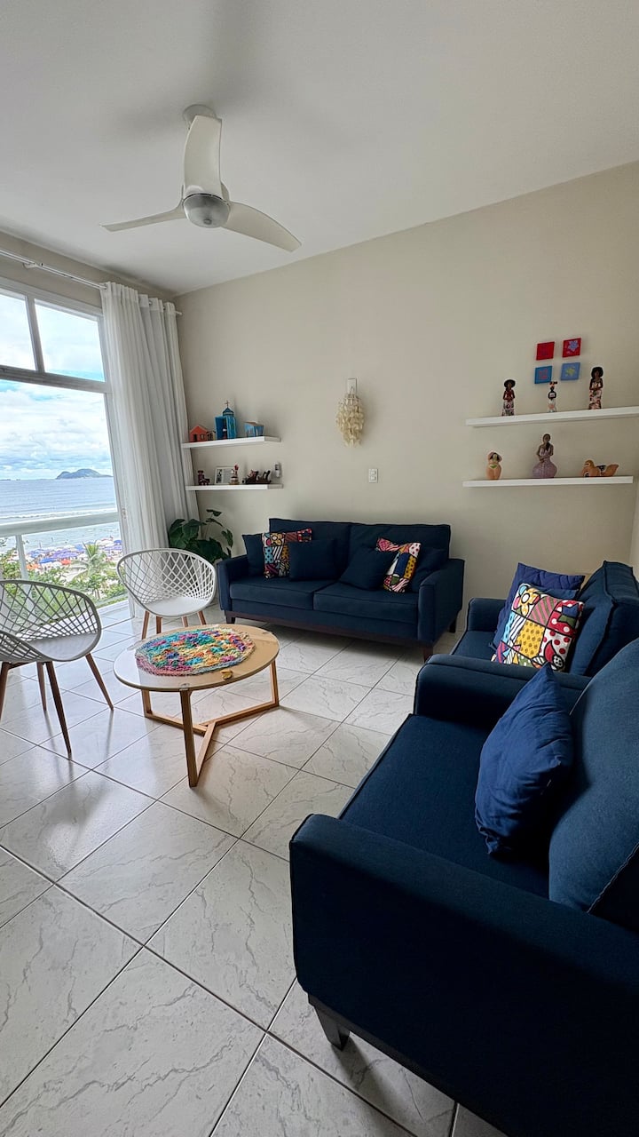 Apartamento C/ Vista Para O Mar E Serviço De Praia - Guarujá