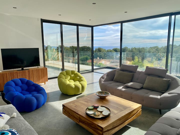 Maison Moderne Vue Mer, Piscine, 500m De La Mer - Bandol