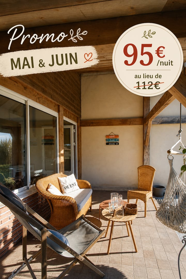Charmant Cottage Sur Beau Parc Arboré Proche Océan - Labouheyre