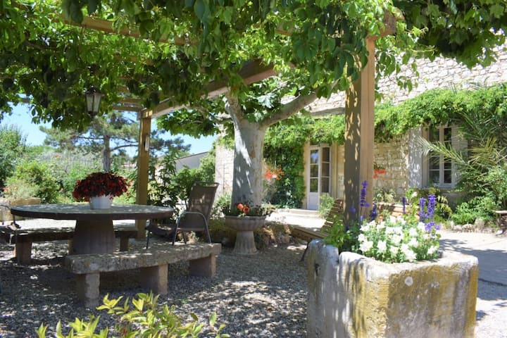 Appartement Dans Mas Avec Piscine Proche D`uzès - Aubussargues