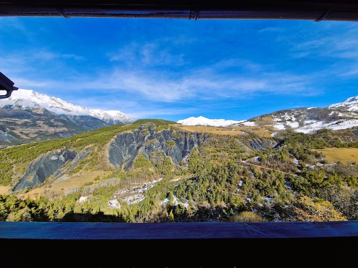 Appart 4 Pers - Terrasse & Vue Montagne - Jausiers