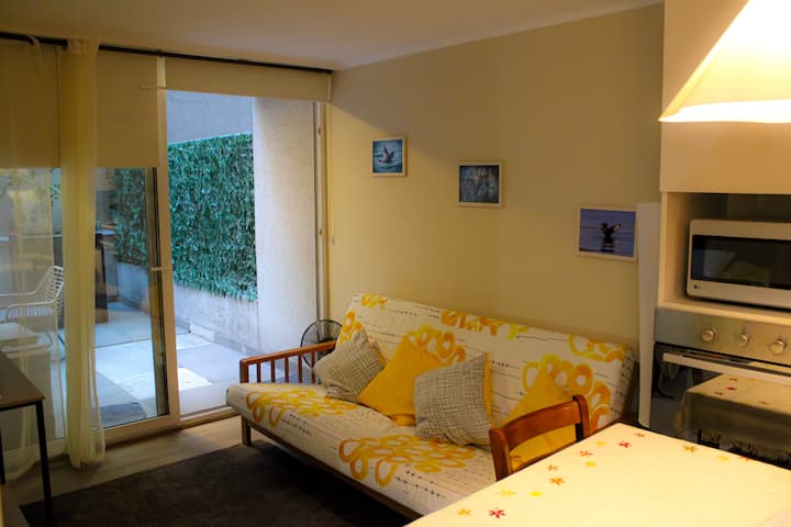 Acogedor Apartamento Con Patio Privado - チリ プロビデンシア
