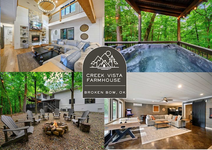 Sleeps 18 - Hot Tub - Playground - Games - Firepit - Broken Bow, OK