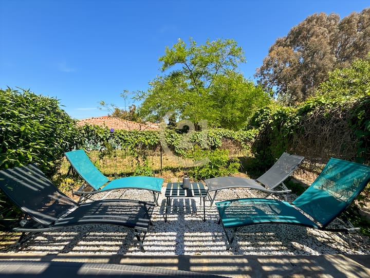 T3 Climatisé, Jardin, Plage à Pied - Santambroggio - Algajola