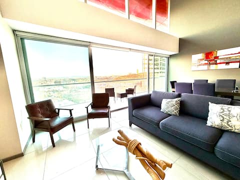 Successful Airbnb property: Pool, Gym, Sauna, View, Qro, Stadium, Hospital, Angel in Quintas Del Marqués