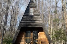 A Frame Glamping Cabin On 27 Acres by the Lake