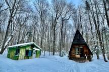 A Frame Glamping Cabin On 27 Acres by the Lake rental in Hastings Highlands
