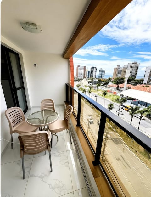Popular Airbnb listing: Large Balcony with Sea View | Pool | Conventions | Beach in Jardim Armação