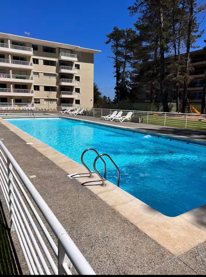 Departamento Con Piscina Quincho Y Parrilla Gas - El Tabo