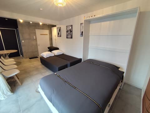 Airbnb performant: Modern studio with closed garage box, 10 min from Disney. à Seine Et Marne