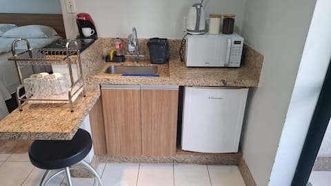 Successful Airbnb property: Cozy and Comfortable: Flat with a Pool. in Goiânia