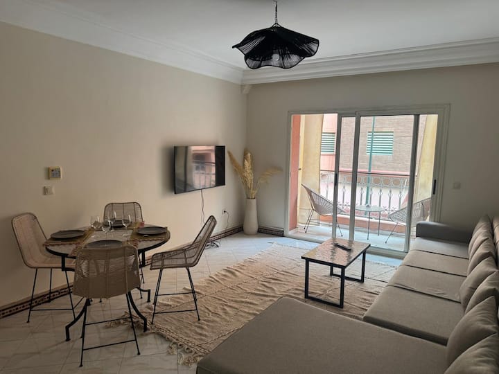 Appartement Design Avec Balcon - Centre Guéliz - 馬拉卡治